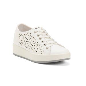 IGI&CO White Made In Italy Leather Lace Up Sneakers